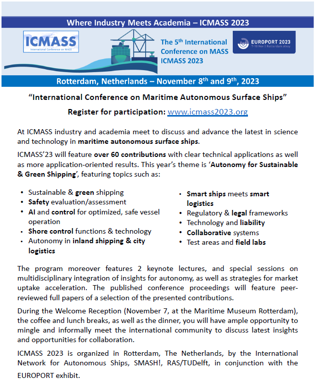 Call for Participation ICMASS'23